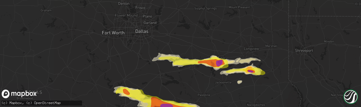 Hail map in Mabank, TX on May 3, 2017