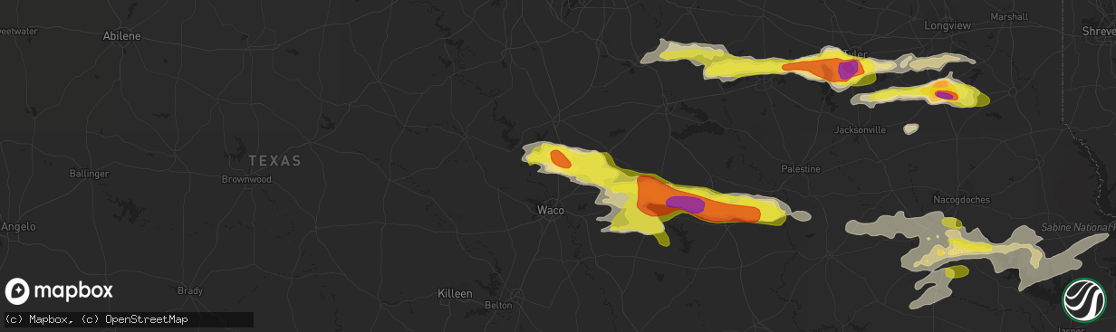 Hail map in West, TX on May 3, 2017