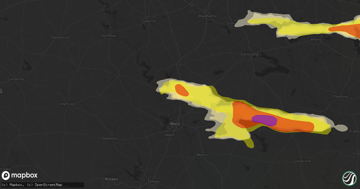 Hail map in West, TX on May 3, 2017