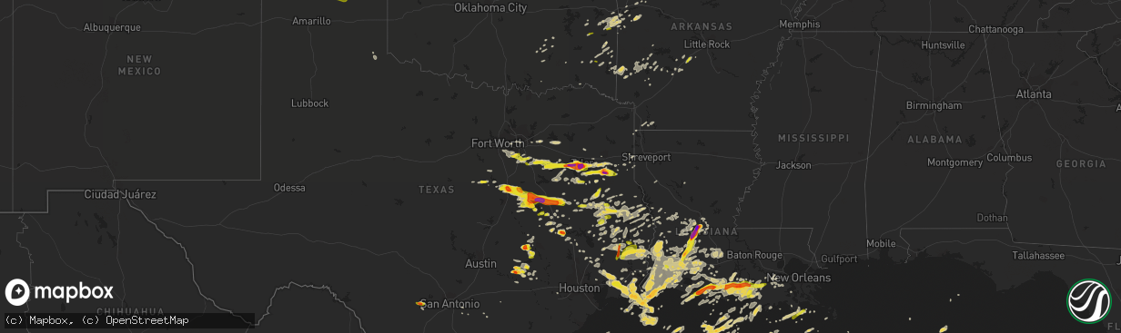 Hail map on May 3, 2017