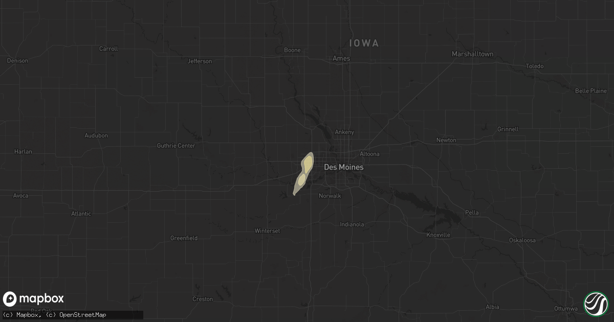 Hail map in Clive, IA on May 3, 2018