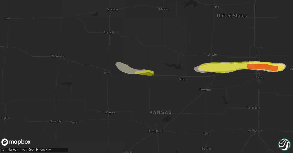 Hail map in Russell, KS on May 3, 2018