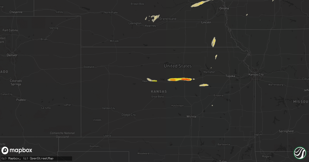 Hail map on May 3, 2018