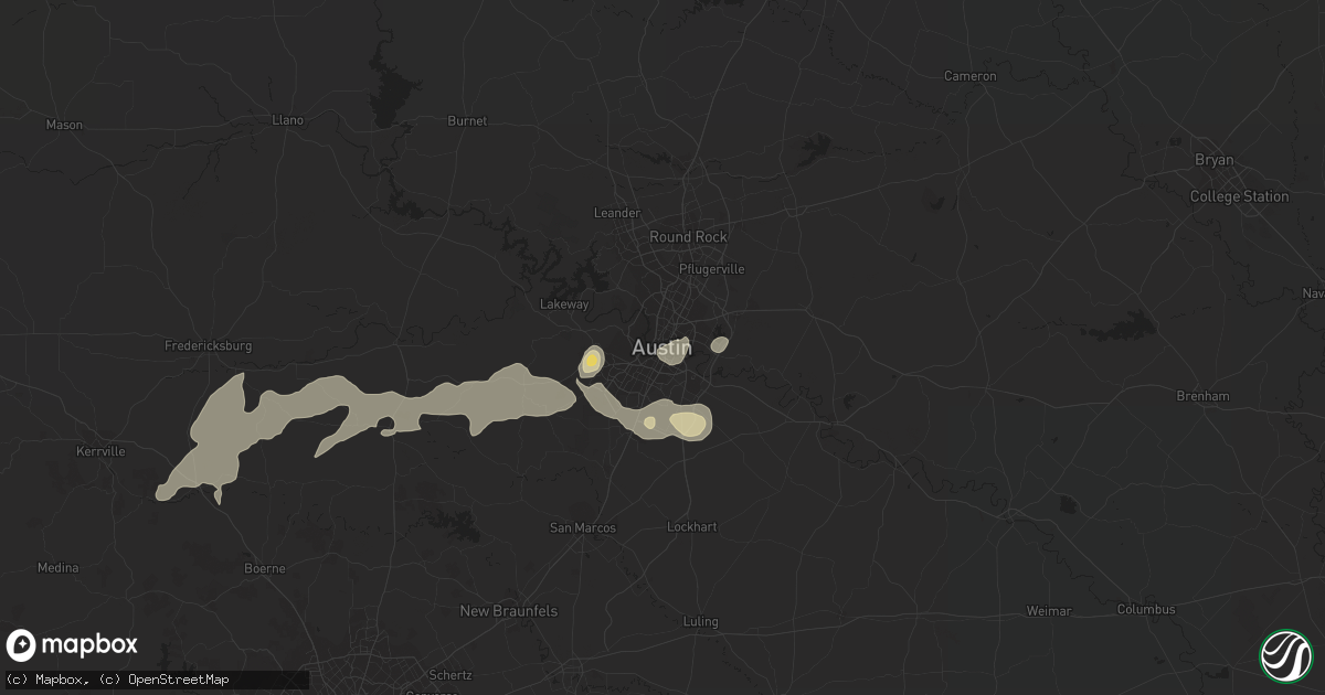 Hail map in Austin, TX on May 3, 2019