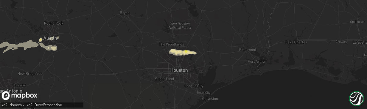 Hail map in Humble, TX on May 3, 2019