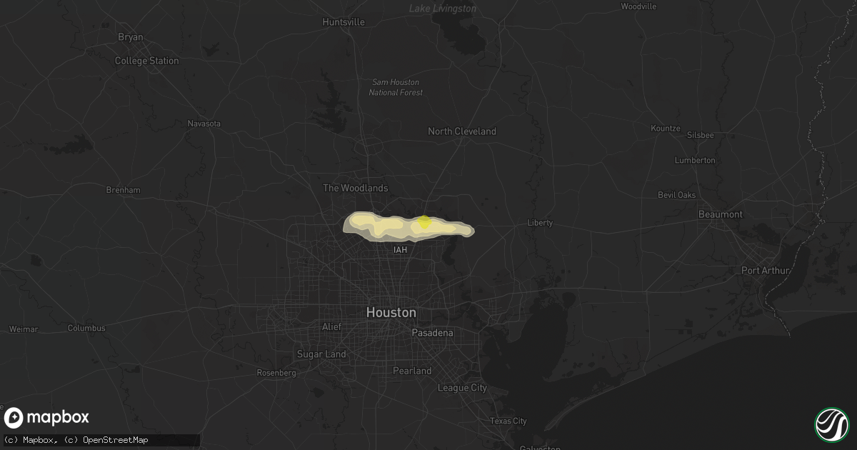 Hail map in Kingwood, TX on May 3, 2019