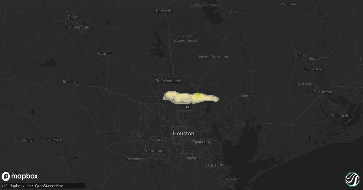 Hail map in Spring, TX on May 3, 2019