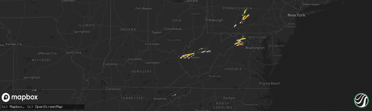 Hail map on May 3, 2019