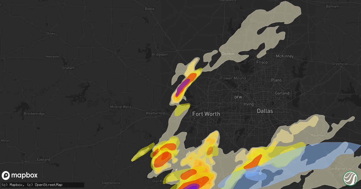 Hail map in Azle, TX on May 3, 2021