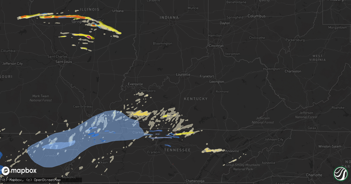 Hail map in Kentucky on May 3, 2021
