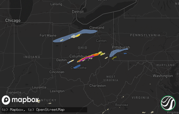 Hail map preview on 05-03-2022