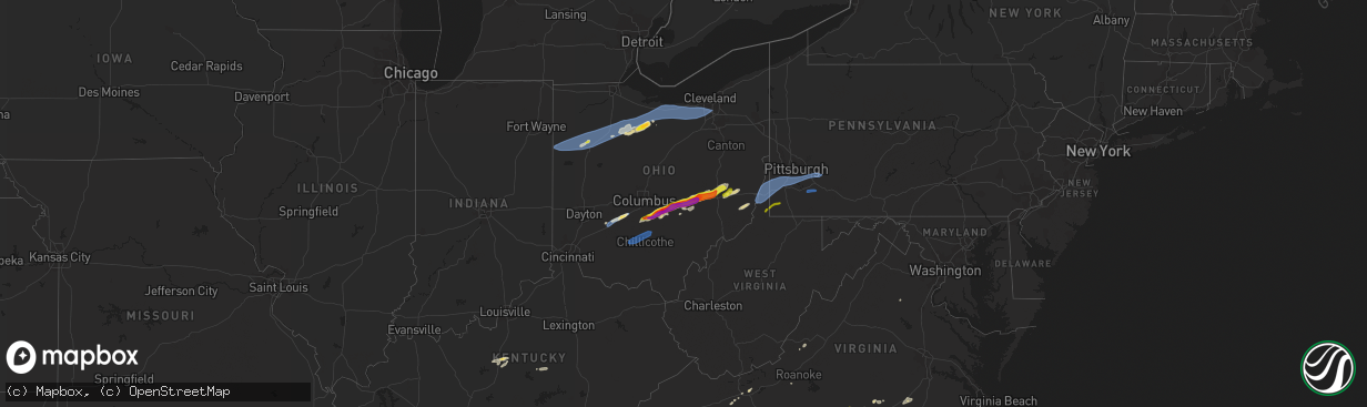 Hail map on May 3, 2022