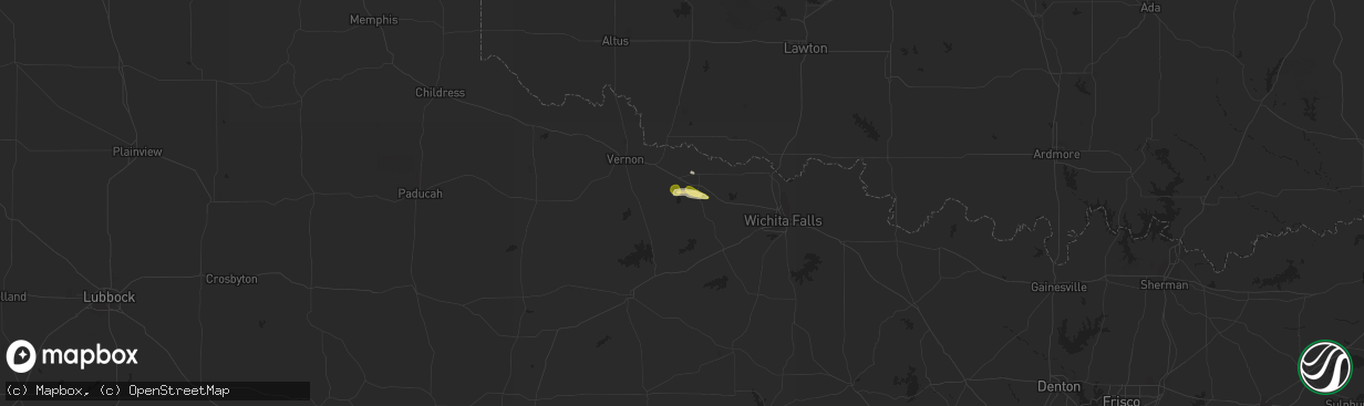 Hail map in Electra, TX on May 3, 2023