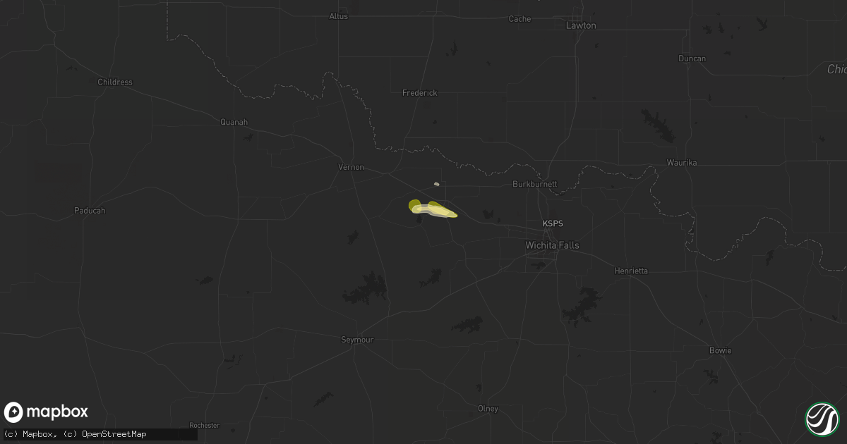 Hail map in Electra, TX on May 3, 2023