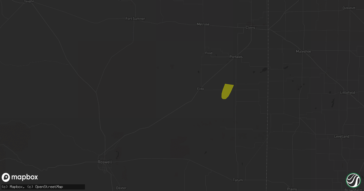 Hail map in Elida, NM on May 3, 2023