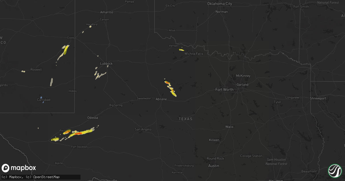 Hail map on May 3, 2023