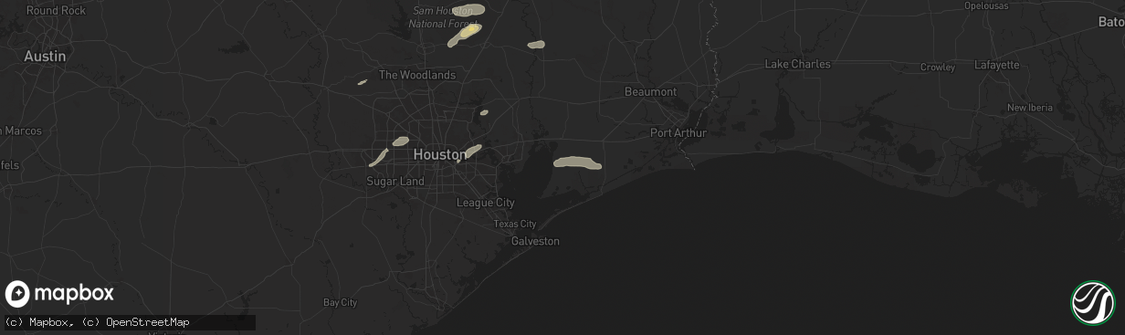 Hail map in Anahuac, TX on May 3, 2024