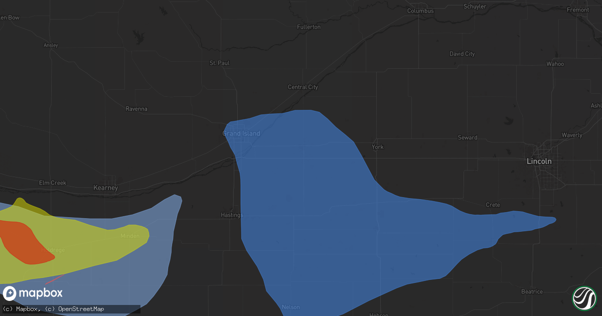 Hail map in Aurora, NE on May 3, 2024