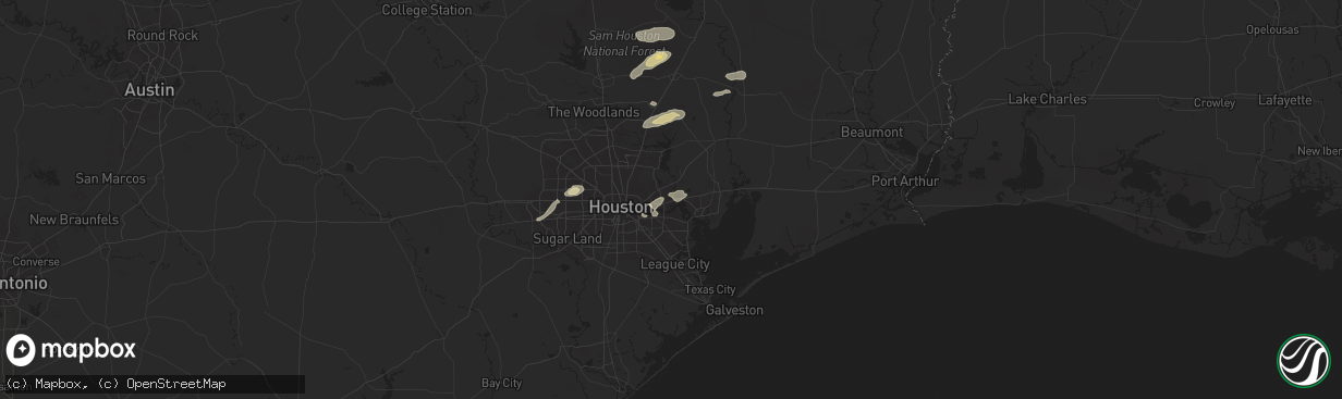 Hail map in Channelview, TX on May 3, 2024