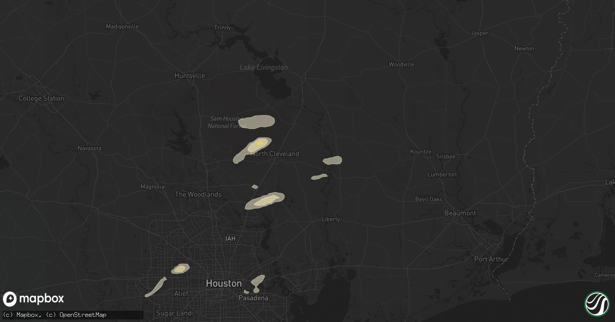 Hail map in Cleveland, TX on May 3, 2024