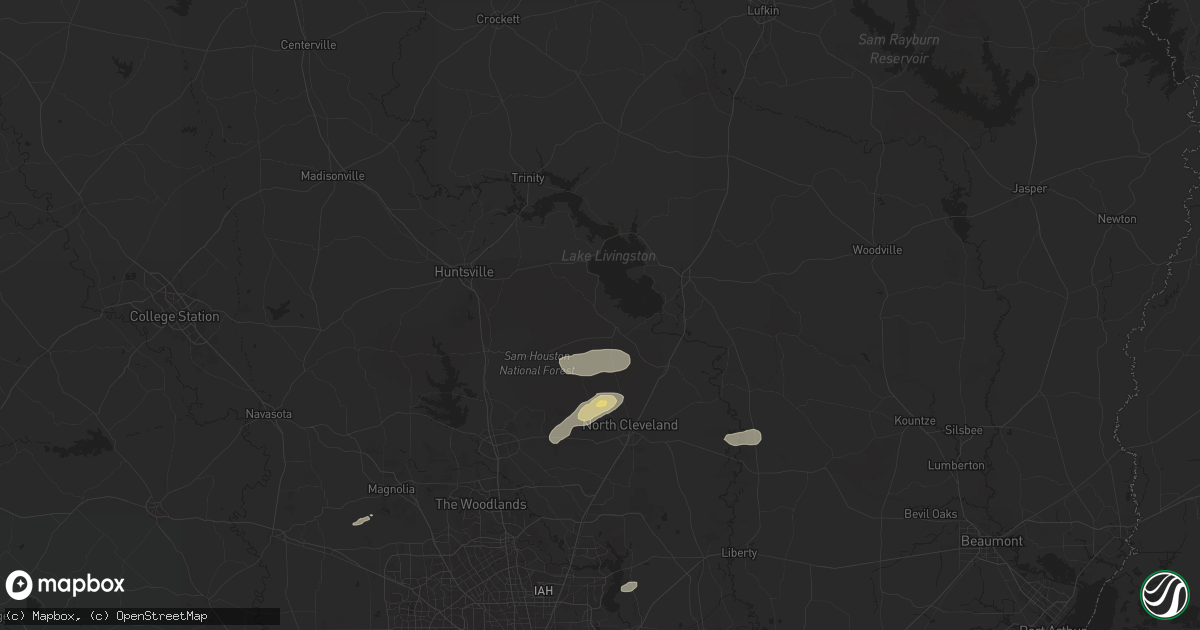 Hail map in Coldspring, TX on May 3, 2024