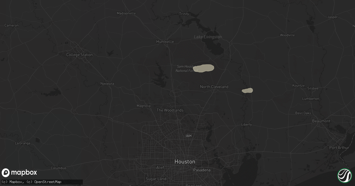 Hail map in Conroe, TX on May 3, 2024