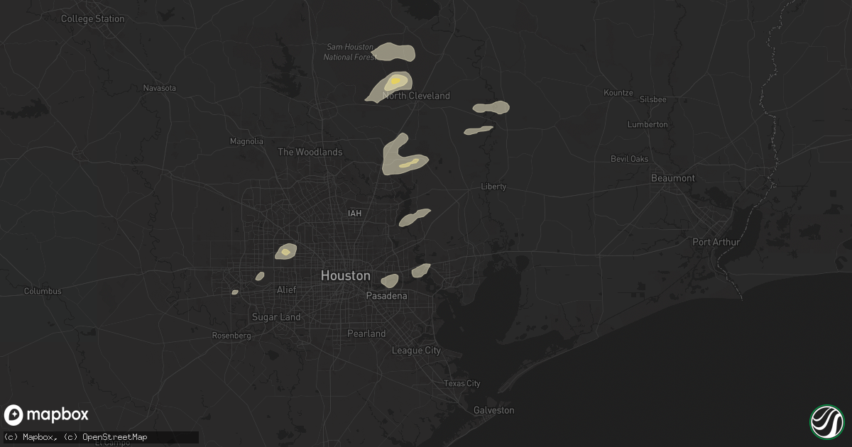 Hail map in Crosby, TX on May 3, 2024
