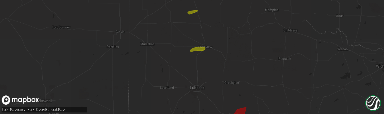 Hail map in Hale Center, TX on May 3, 2024