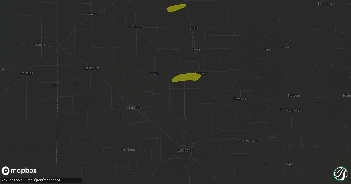 Hail map in Hale Center, TX on May 3, 2024