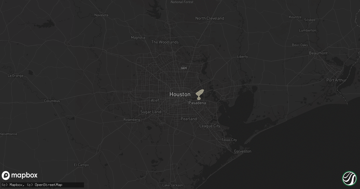 Hail map in Houston, TX on May 3, 2024