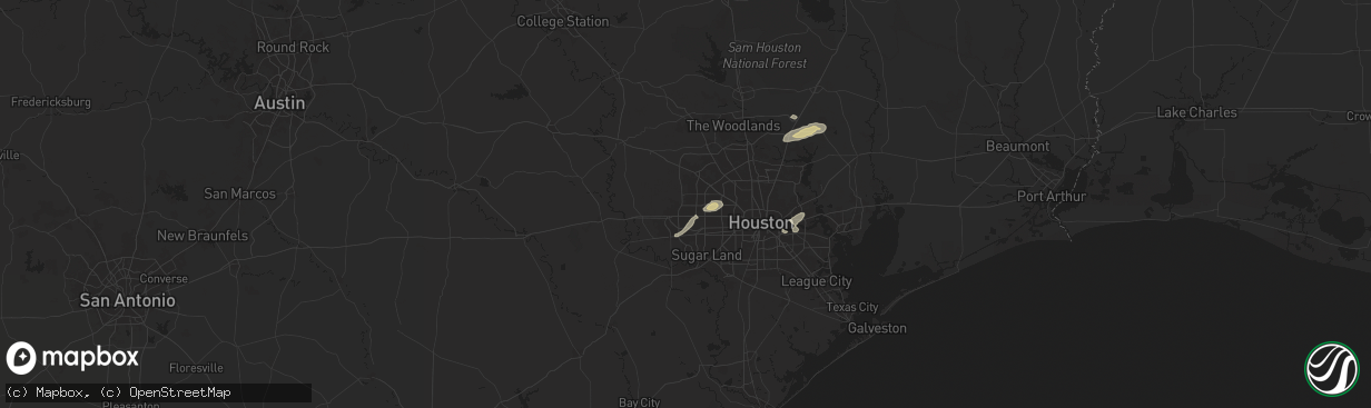 Hail map in Katy, TX on May 3, 2024