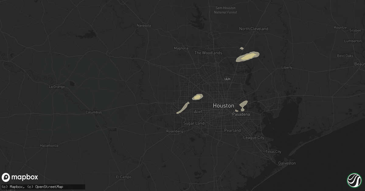 Hail map in Katy, TX on May 3, 2024