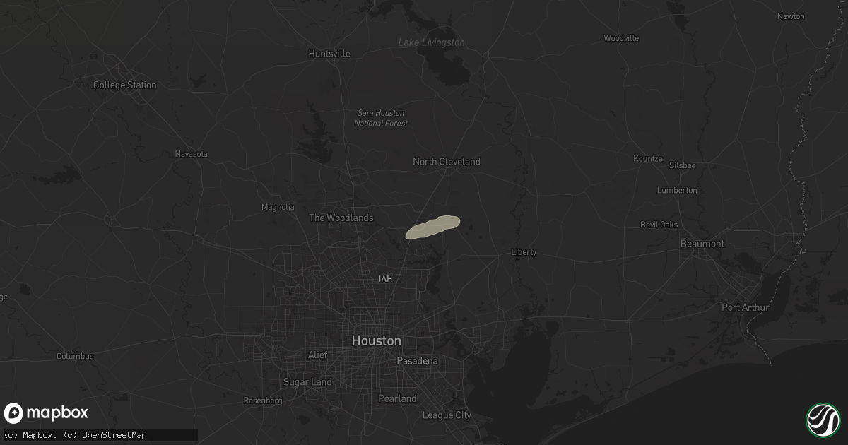 Hail map in New Caney, TX on May 3, 2024