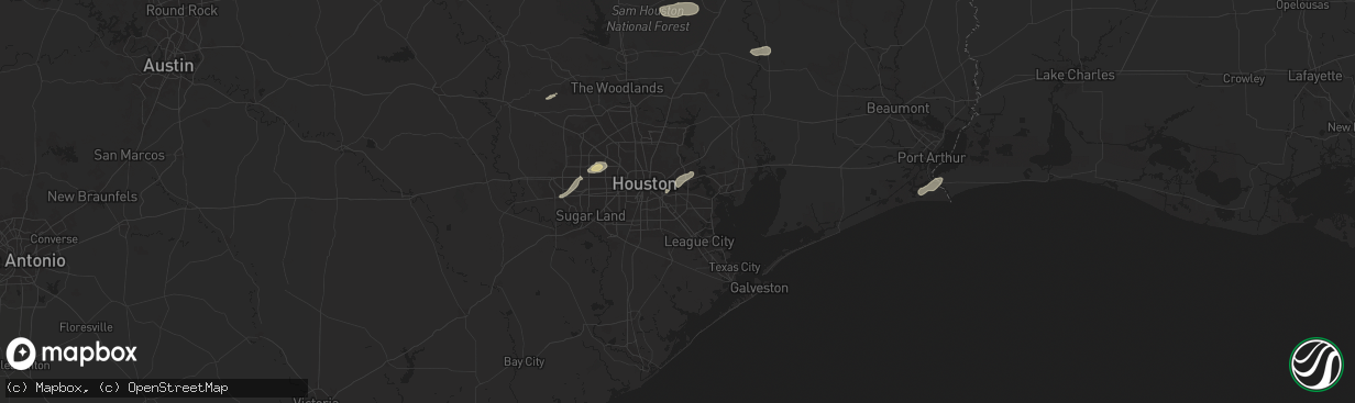 Hail map in Pasadena, TX on May 3, 2024