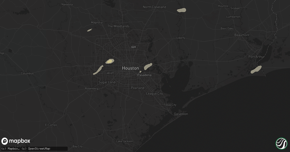 Hail map in Pasadena, TX on May 3, 2024