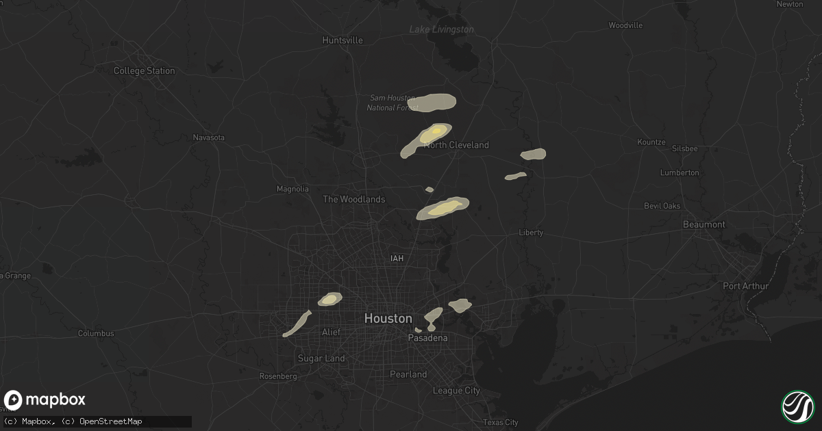 Hail map in Porter, TX on May 3, 2024