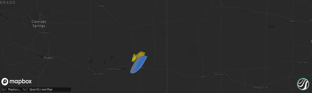 Hail map in Sheridan Lake, CO on May 3, 2024