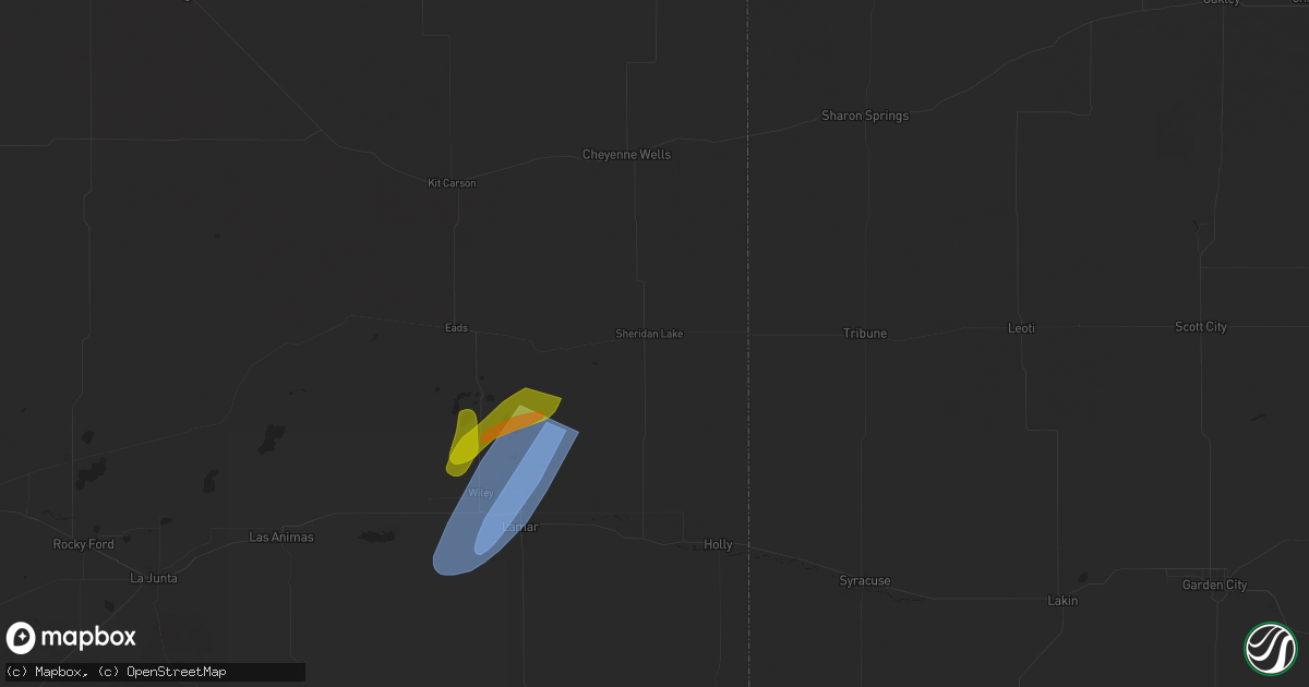 Hail map in Sheridan Lake, CO on May 3, 2024