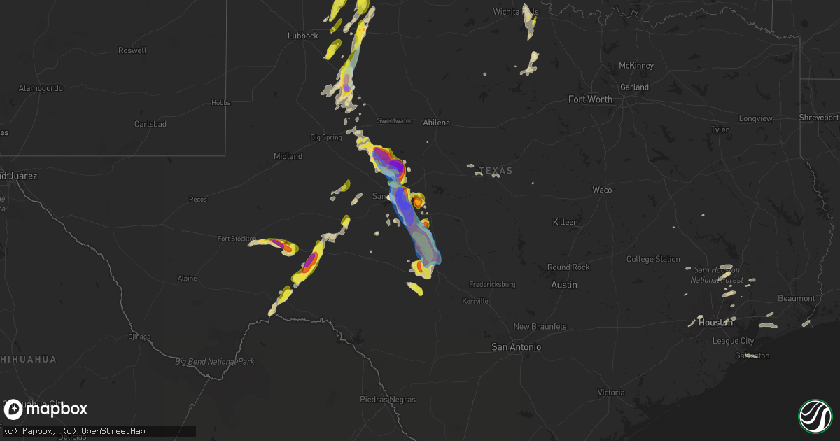 Hail map in Texas on May 3, 2024