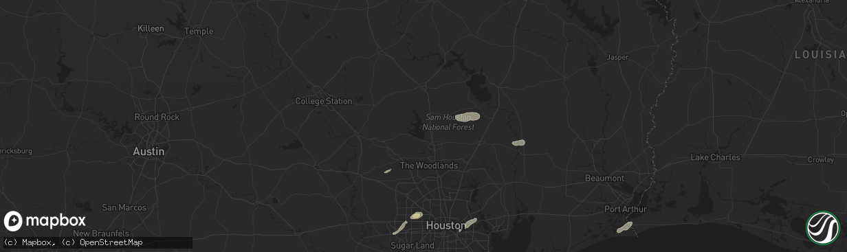 Hail map in Willis, TX on May 3, 2024