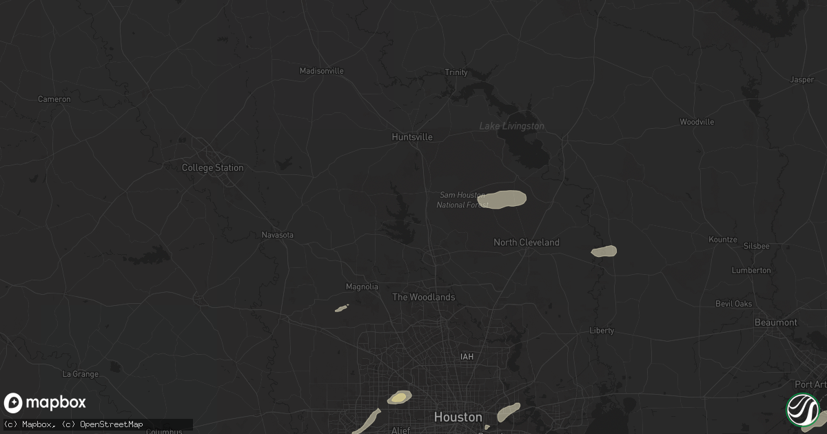 Hail map in Willis, TX on May 3, 2024