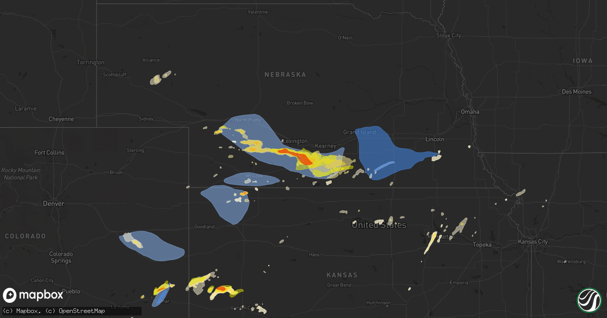 Hail map on May 3, 2024