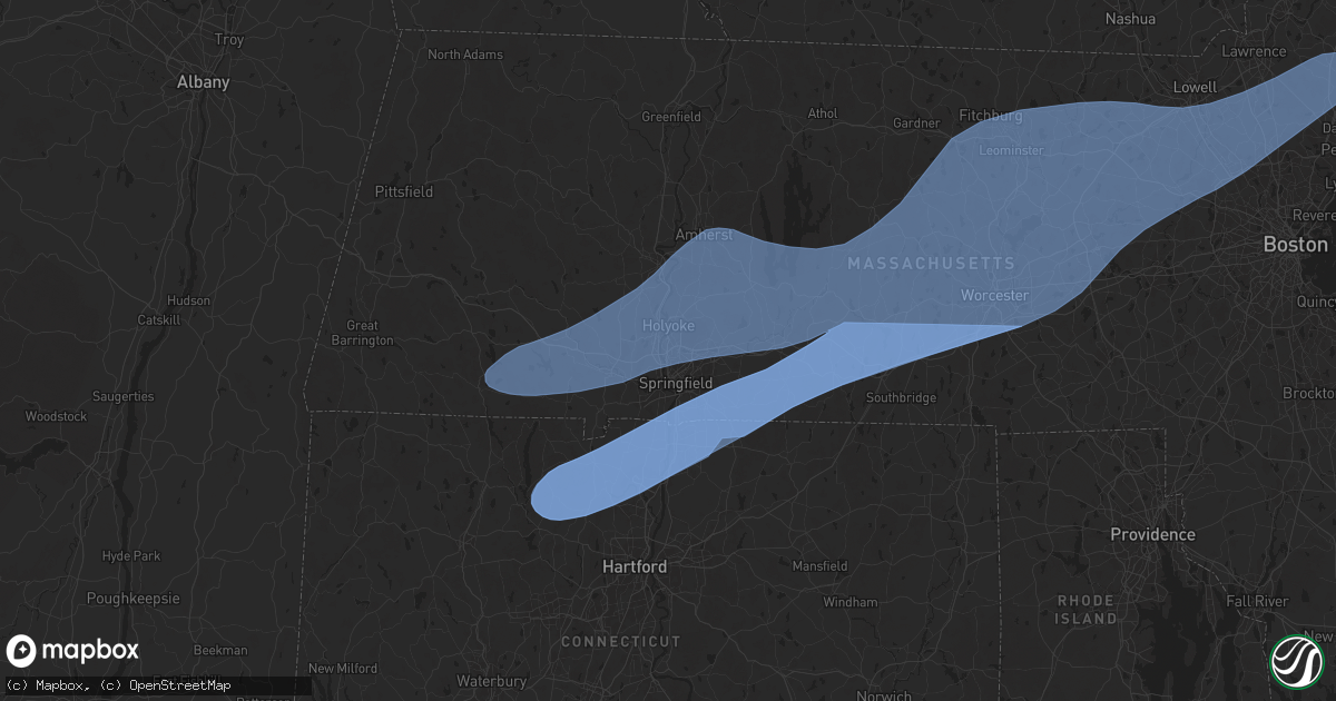 Hail map in Chicopee, MA on May 3, 2025