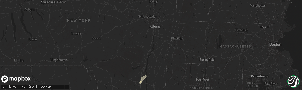 Hail map in Coxsackie, NY on May 3, 2025
