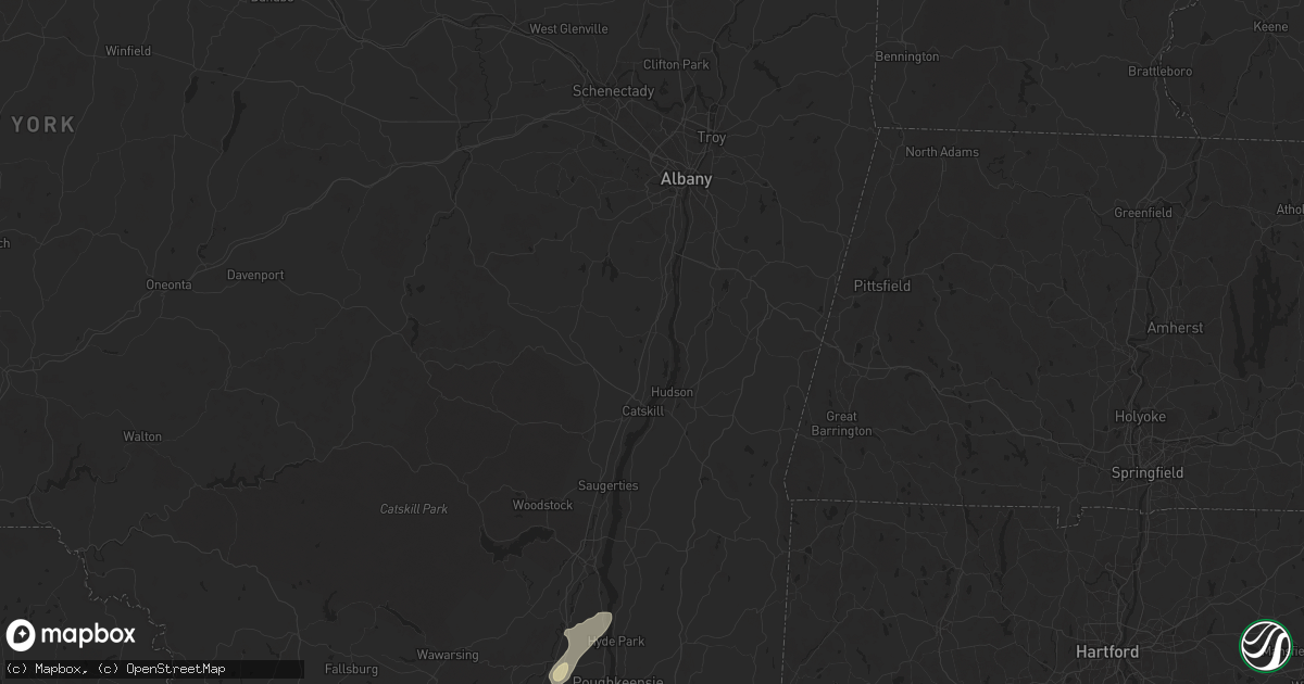 Hail map in Coxsackie, NY on May 3, 2025