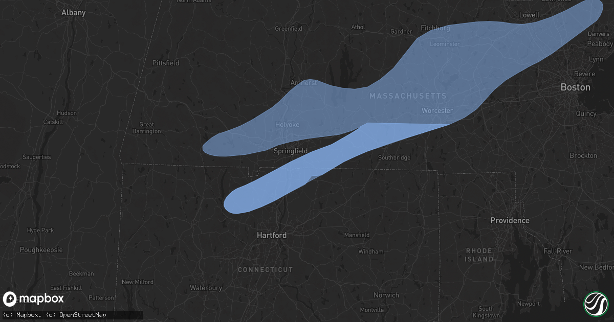 Hail map in East Longmeadow, MA on May 3, 2025