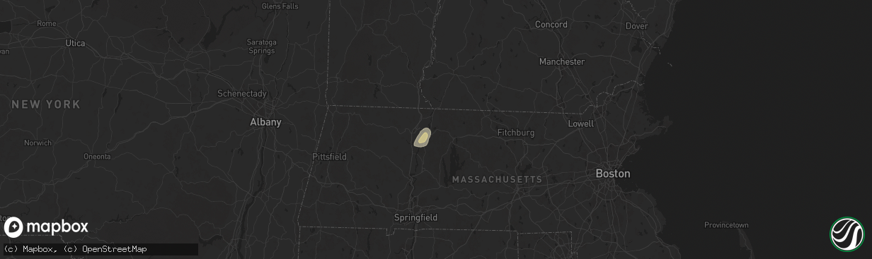 Hail map in Erving, MA on May 3, 2025