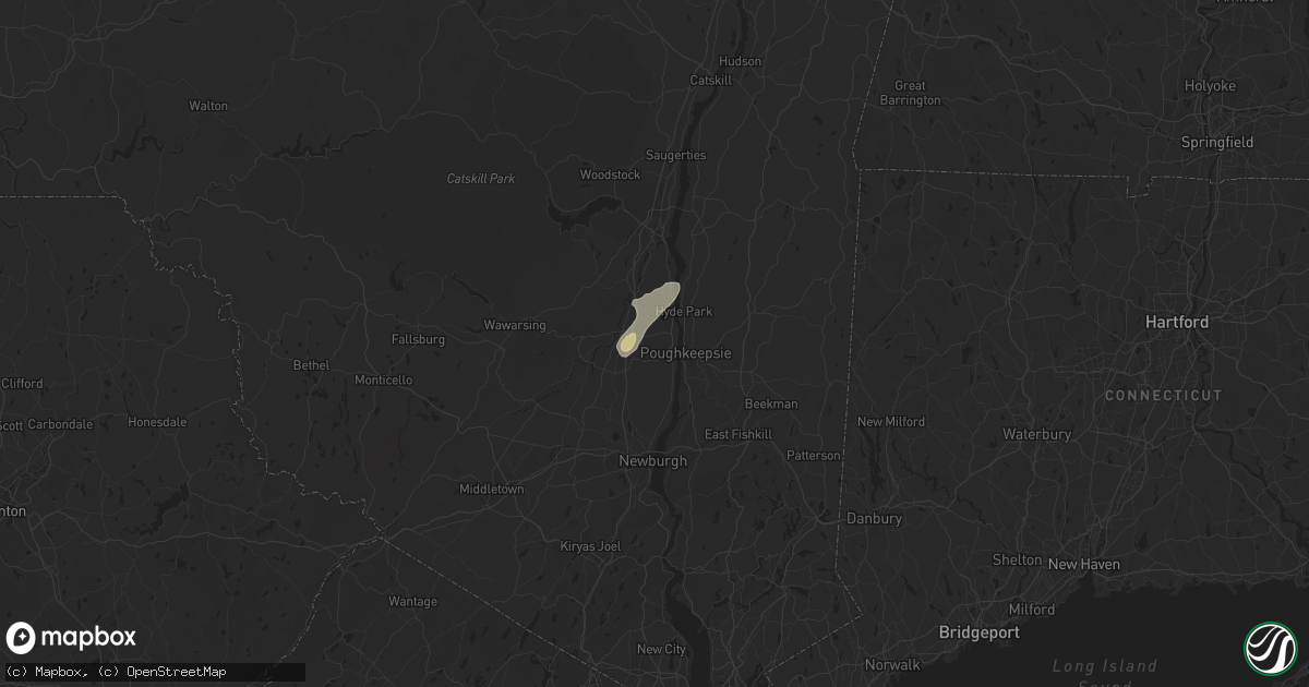 Hail map in Highland, NY on May 3, 2025