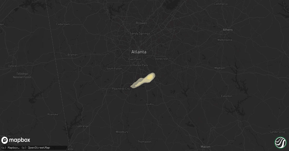 Hail map in Jonesboro, GA on May 3, 2025