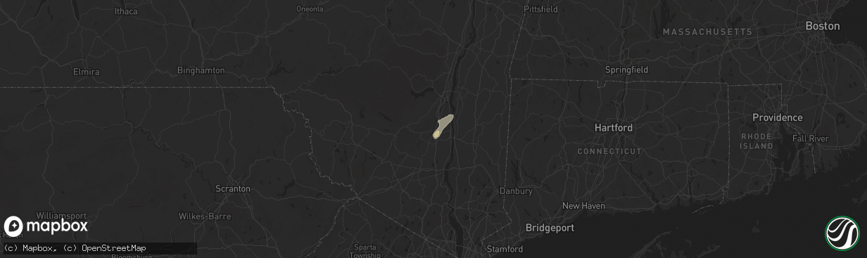 Hail map in New Paltz, NY on May 3, 2025